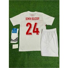 Türkiye Milli Takım Euro 2024 Sem H Kılıçsoy Çocuk Forması 4'lü Set (White)