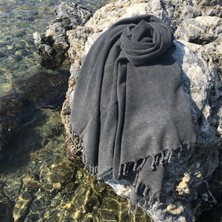 Denizli Concept Taşlanmış Peştemal Antrasit 95x170 cm Yumuşak Pamuklu