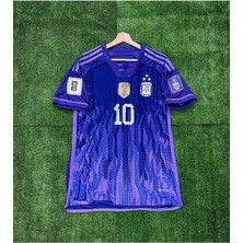 Arjantin 2022 Dünya Kupası Lionel Messi Deplasman Forması