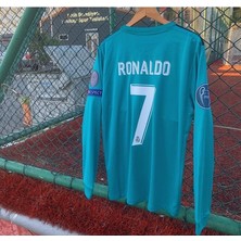R. Madrid 2018 Cristiano Ronaldo Sezonu Uzun Kollu Turkuaz Forma