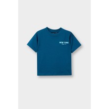 DeFacto Regular Fit Slogan Desenli Kısa Kollu Tişört Erkek Bebek D7910A526SM