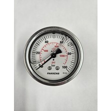 Normadia Çap 63 Pano Tip 100 Bar Gliserinli Manometre, Dayanıklı ve Hassas Ölçüm