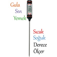 Normadia Profesyonel Dijital Gıda Termometresi, Tavuk ve Balık Pişirme Sıcaklık Ölçer