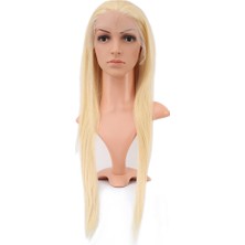 Elma Shop Gerçek Front Lace Düz Platin Tül Peruk / 70/75CM