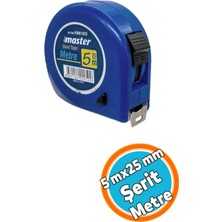 Normadia Bükülebilir Metal Şerit Ölçüm Metre, 5 M, Mavi, Plastik Kasa