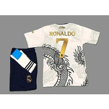 R,e,a,l, M,a,d,r,i,d, Dragon Desenli C,r,i,s,t,i,a,n,o, R,o,n,a,l,d,o Çocuk Forması 4'lü Set