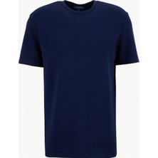 Discovery Expedition D6SM-TST3804 Lacivert Bisiklet Yaka Rahat Düz Erkek T-Shirt
