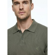 Fabrika Düz Açık Haki Erkek Polo T-Shirt Nobro Cepsız Nb