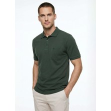 Fabrika Düz Haki Erkek Polo T-Shirt Nobro Ceplı Nb