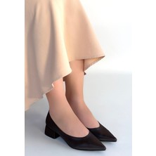 Lavish Gold Ferla Acı Kahve Cilt Topuklu Ayakkabı