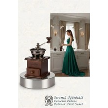 Mey İthalat Mey Ithalat®  Isabella Serisi Seramik Öğütücülü Antik Ahşap Manuel Kahve Değirmeni