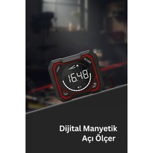 Normadia Yüksek Hassasiyetli Dijital Manyetik Açı Ölçer, Alüminyum Gövde, Type-C Şarj