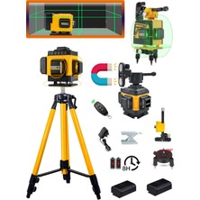 Normadia Akülü ve 12 Köşe 40 mt Menzil 360° Döner Lazer Terazi + Tripod Yeşil Çizgi
