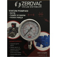 Normadia 0-4 Bar Alttan Bağlantılı Gliserinli Manometre, Ø63 mm