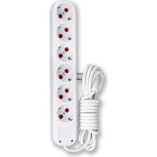 3 Mt. Kablolu 6 Lı Topraklı Grup Priz (72)