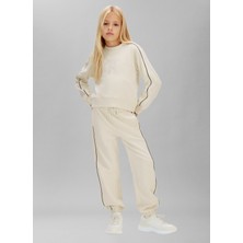 Calvin Klein Desenli Ekru Kız Çocuk Eşofman Takımı IG0IG03071PGB