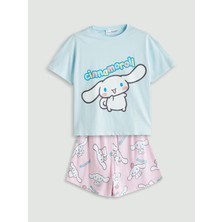 Lc Waikiki Yeni Sezon Bisiklet Yaka Cinnamoroll Baskılı Kız Çocuk Şortlu Pijama Takımı