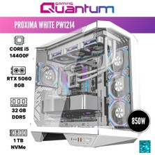 Quantum Gaming Proxima White PW1214 I5 14400F 32GB Ddr5 1tb Nvme RTX5060 8gb Masaüstü Oyuncu Bilgisayarı