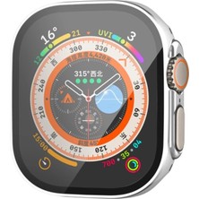 Eco Port Apple Watch Ultra 49MM Legend Camlı Kasa Ekran Koruyucu - Gümüş
