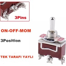 Maroces MR-154 12MM Toggle Swıtch Büyük Boy (Mom)-Off-On 3 Bacaklı vidalı Tek Tarafa Yaylı