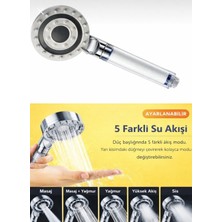 Spa Masaj Özellikli Duş Başlığı Banyo Duş Başlığı 5 Fonksiyonlu Duş Başlığı