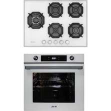 Eminçelik ve Afm Tech Markalı /swaow Turbolu Dijital 2'li Beyaz Ankastre Set (22 386 Y  WOK+FM7701)