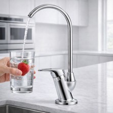 Krom Küçük Arıtmalı Musluğu Bataryası Pirinç Gövde Arıtma Musluğu Lüks Modern Tasarım