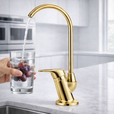 Gold-Altın Küçük Arıtmalı Musluğu Bataryası Pirinç Gövde Arıtma Musluğu Lüks Modern Tasarım