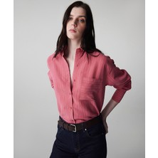 İpekyol Çizgi jakarlı gömlek IS1260025157026