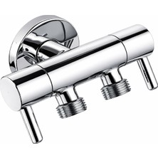 Musluq Su Armatürleri Çift Çubuklu Çıkışlı Lüks ve Modern Taharet