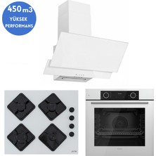 Ferre ve Afm Tech Markalı Fryart  Noora  Beyaz Ankastre Set (XE63CB +FM2-BD2201 +FM3301)