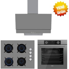 Ferre ve Afm Tech Markalı Fryart  Boore  Antrasit Gri Ankastre Set (XE63CPR +FM2210+FM3407)