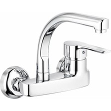 Fulcie Yandan Aplik Duvardan Sabit Lavabo Bataryası Sıcak Soğuk Çift Girişli Batarya