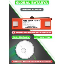 Global Batarya Roborock S6 Pure Uyumlu Akıllı Robot Süpürge Bataryası 14.4V 5200MAH Li-Ion Pil (Orijinal Kapasite)