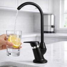 Siyah Küçük Arıtmalı Musluğu Bataryası Pirinç Gövde Arıtma Musluğu Lüks Tasarım