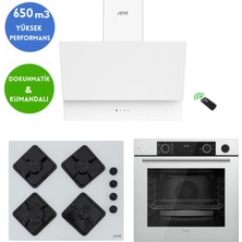 Ferre ve Afm Tech Markalı Fryart  Silentart Ceo Beyaz  Ankastre Set (XE64CB + FM-BD2201 + FM3401 )