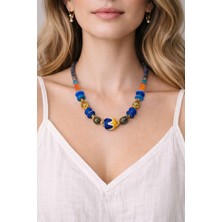 Herşey Nota Solar Indigo Nomad – Etnik Doğal Taş Tasarım Kolye