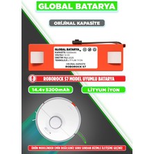 Global Batarya Roborock S7 Uyumlu Akıllı Robot Süpürge Bataryası 14.4V 5200MAH Pil ( Orijinal Kapasite)