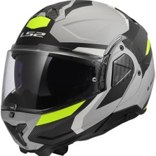 Ls2 Advant 2 Trıple Mat Gri- Siyah-Neon Sarı Çene Açılır Motosiklet Kaskı