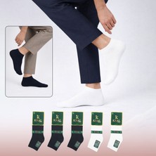 Kral Socks Erkek Bambu Patik Düz Desen (5 Çift) Dikişsiz Çorap