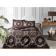 Çift Kişilik Saten Nev Takımı Loren Kahve