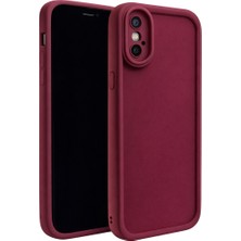 Vissona iPhone Xs Max Uyumlu Kamera Çıkıntılı Mat Silikon Telefon Kılıfı