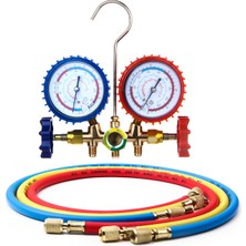 Normadia 3 Yollu Klima Tanılama Manifolt Takımı R32 R410A R404A R134A Uyumlu