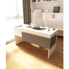 Morepp Zeus 60X144CM Çalışma Masası, Bilgisayar Masası Beyaz-Antrasit