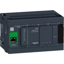 Schneider Electric Schneider TM241CE24T, Modicon M241, Kompakt Tip Programlanabilir Lojik Kontrolör(Plc), 14 Dijital Giriş, 10 Transistör Çıkış, 24 Volt Dc, Ethernet