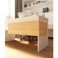 Morepp Zeus 60X144CM Çalışma Masası, Bilgisayar Masası Beyaz-Safirmeşe