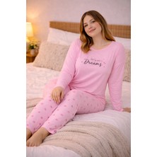 Morvarid Büyük Beden Uzun Kollu Yumuşak Dokulu Kadın Pijama Takımı