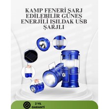 MiraLive Güneş Enerjili Katlanabilir Kızaklı Kamp Feneri – USB Şarjlı, Çok Yönlü ve Dayanıklı Tasarım