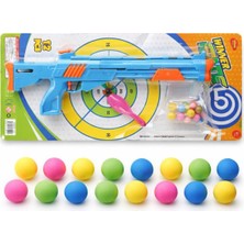 Nasyonel Toys Oyuncak Top Atan Popper Tüfek – 12 Adet Yumuşak Köpük Toplu – Çocuk Oyuncak Silah