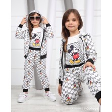 Mickey Mouse Üçlü Kız Çocuk Eşofman Takımı Tuhfetower